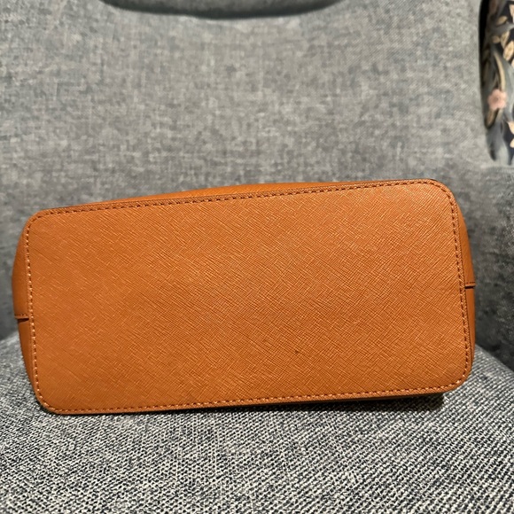 Michael Kors Caramel Saffiano Leather Mini Tote with Gold MK Emblem - Picture 3 of 7